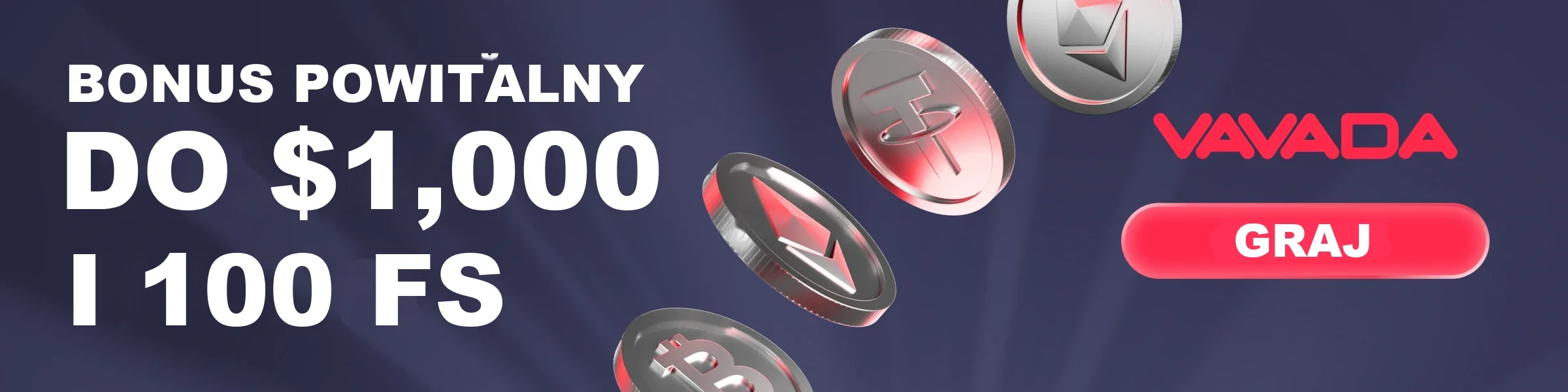 Vavada — bonus powitalny do 1000 $ i 100 darmowych spinów. Graj
